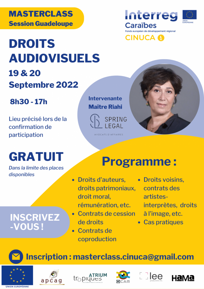 [GUADELOUPE & MARTINIQUE] Masterclass Droits audiovisuels 